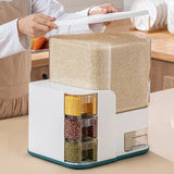 10 Kg Rice Storage Airtight Measuring Box with Compartments