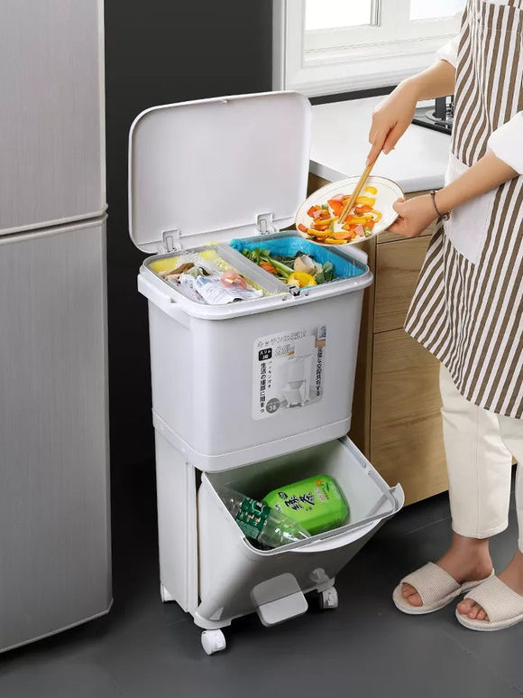 Big kitchen trash trolley