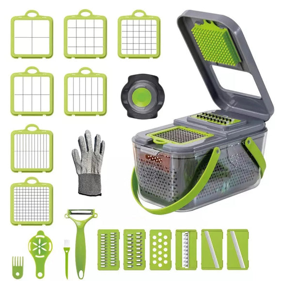 22in1 vagetable cutter with storage basket