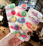 Glittering fun hair clips