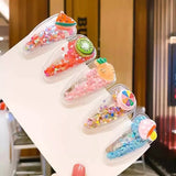 Glittering fun hair clips