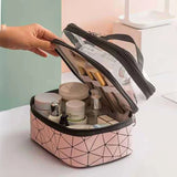 Double layers cosmetic bag