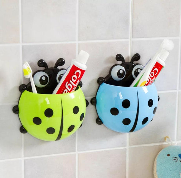 Lady bug toothbrush holder