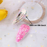Glittering fun hair clips