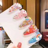 Glittering fun hair clips