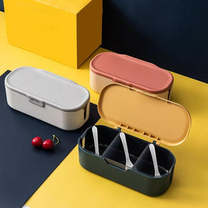 Seasoning Organizer Box Three Grid