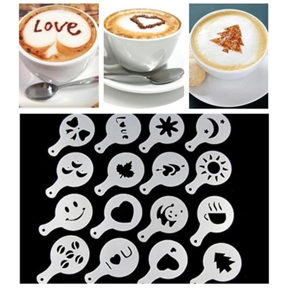 Coffee stencils set of 16 pcs