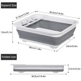 Silicone foldable drainer dish rack
