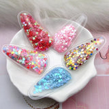 Glittering fun hair clips