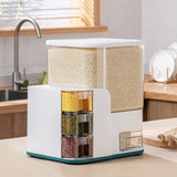 10 Kg Rice Storage Airtight Measuring Box with Compartments