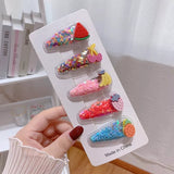 Glittering fun hair clips