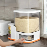 10 Kg Rice Storage Airtight Measuring Box with Compartments