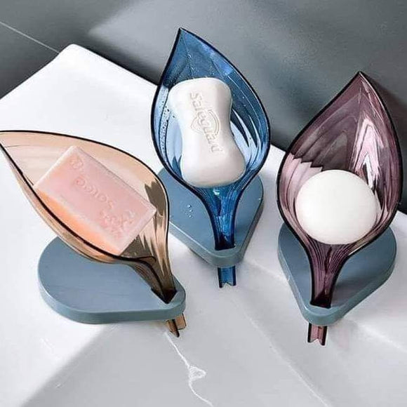 Leaf design soap holder
