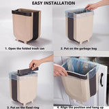 Foldable cabinet dustbin