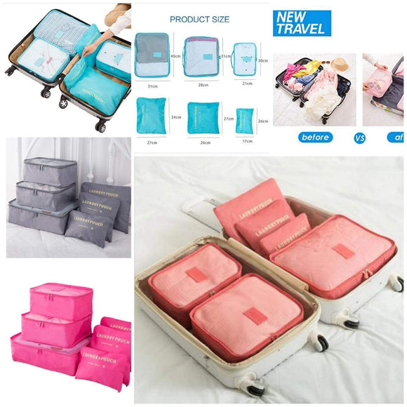 6 pieces travel bags