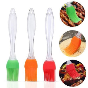 Silicon oil brush with crystal handle