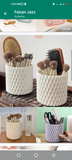 Rotating make-up brushes holder