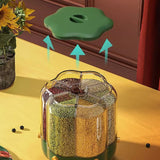 6-grid rotating grain container