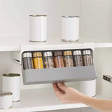 Under cabinet spice jar organizer