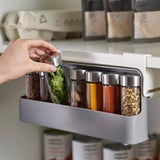 Under cabinet spice jar organizer