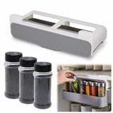 Under cabinet spice jar organizer