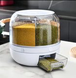 6-grid rotating grain container