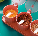 Multi Grid Kitchen Seasoning Set With Spoons