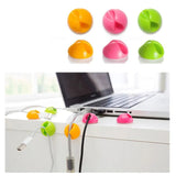 6 Pcs Self Adhesive Silicone Cable Clips