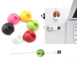 6 Pcs Self Adhesive Silicone Cable Clips