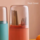 3 Grid Utensils Holder with Transparent Lid