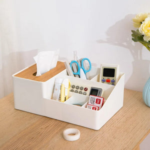 Wood-Topped Multi-Sectional Tissue Holder