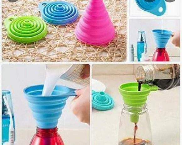 Silicone foldable funnel