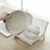 Innovative Foldable Dish Plates Drying Rack