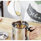 Premium Stainless Steel Oil Filter Pot with Fine Mesh Strainer